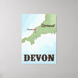 Wales, Britische Inseln Vintage-Reiseposter. Leinwanddruck