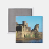 Wales - Burg Caerphilly, mit Blick auf die Magnet (Vorderseite/Rückseite)
