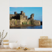 Wales - Burg Caerphilly, mit Blick auf die Poster (Küche)