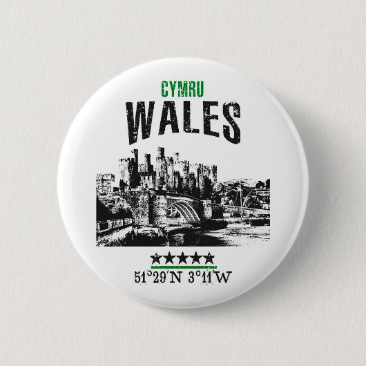 Wales Button (Vorderseite)