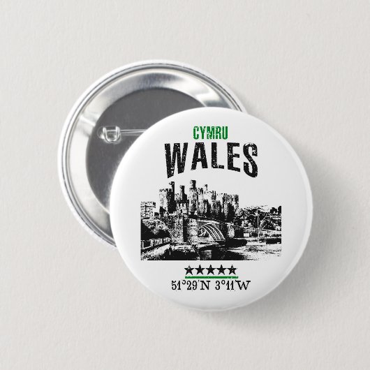 Wales Button (Vorne & Hinten)