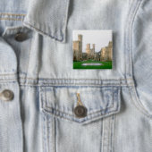 Wales, Caernarfon Burg, einer von Edwards 2 Button (Beispiel)