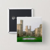 Wales, Caernarfon Burg, einer von Edwards 2 Button (Vorne & Hinten)