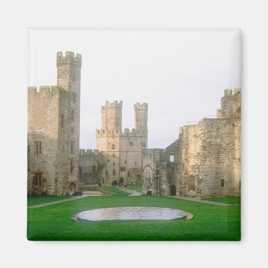 Wales, Caernarfon Burg, einer von Edwards 2 Magnet (Vorne)