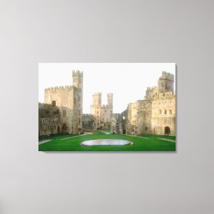 Wales, Caernarfon Castle, einer von Edwards Leinwanddruck