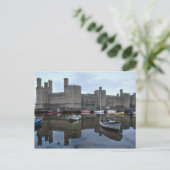 Wales, Caernarfon-Schloss, eines von Edwards Postkarte (Stehend Vorderseite)