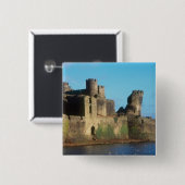 Wales - Caerphilly Castle, mit Blick auf die Button (Vorne & Hinten)