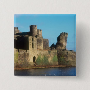 Wales - Caerphilly Castle, mit Blick auf die Button