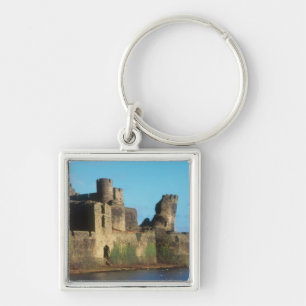 Wales - Caerphilly-Schloss, mit Blick auf das Schlüsselanhänger