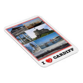 Wales - Cardiff - I Liebe - Magnet (Rechte Seite)