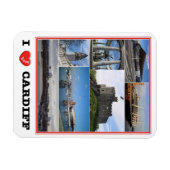 Wales - Cardiff - I Liebe - Magnet (Horizontal)
