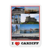 Wales - Cardiff - I Liebe - Magnet (Vertikal)