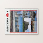 Wales - Cardiff - I Liebe - Puzzle (Horizontal)