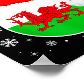 Wales Christmas Welsh Christmas Greeting Nadolig L Poster (Ecke)
