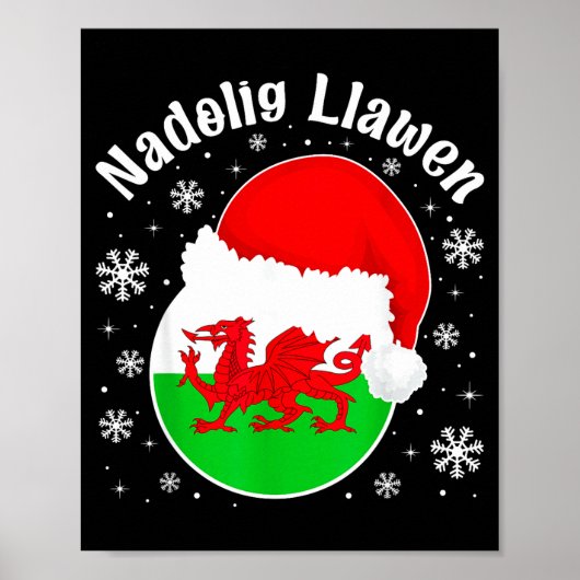 Wales Christmas Welsh Christmas Greeting Nadolig L Poster (Vorne)
