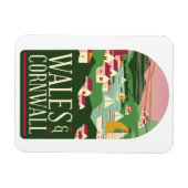 Wales Cornwall Vintag Magnet (Horizontal)