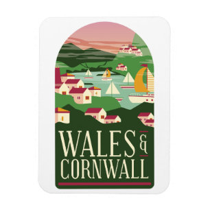 Wales Cornwall Vintag Magnet