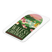 Wales Cornwall Vintag Magnet (Linke Seite)