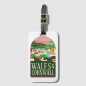 Wales Cornwall Vintag Magnet Gepäckanhänger (Vorderseite Vertikal)