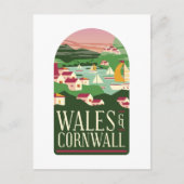 Wales Cornwall Vintag Postcard Postkarte (Vorderseite)