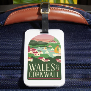Wales Cornwall Vintage Magnet Gepäckanhänger