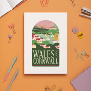 Wales Cornwall Vintage-Postkarte Postkarte