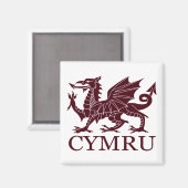Wales CYMRU Magnet (Vorderseite/Rückseite)