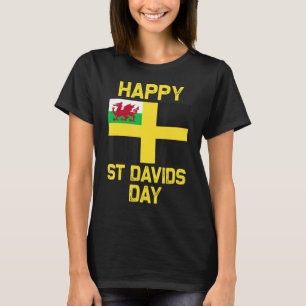 Wales 'Cymru' Welsh Fahne St Davids Day Dewi Hapus T-Shirt
