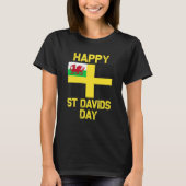 Wales 'Cymru' Welsh flag St. Davids Day Dewi Hapus T-Shirt (Vorderseite)