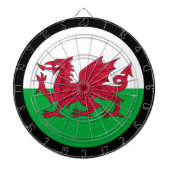 Wales Dartboard & Welsh Flag Darts / Spielbrett Dartscheibe (vorne)