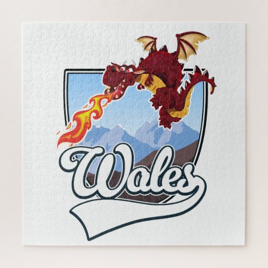 Wales-Drache-Logo Puzzle (Vertikal)