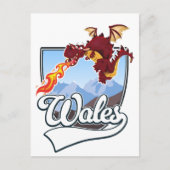 Wales Dragon Logo Feiertagspostkarte (Vorderseite)