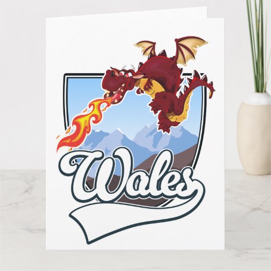 Wales Dragon Logo Karte (Vorderseite)