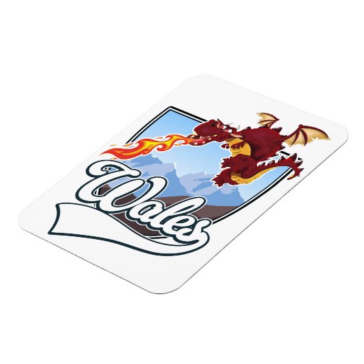 Wales Dragon Logo Magnet (Linke Seite)