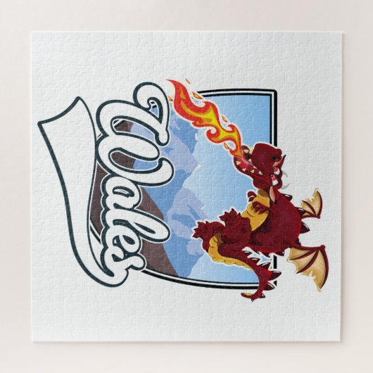 Wales Dragon Logo Puzzle (Horizontal)