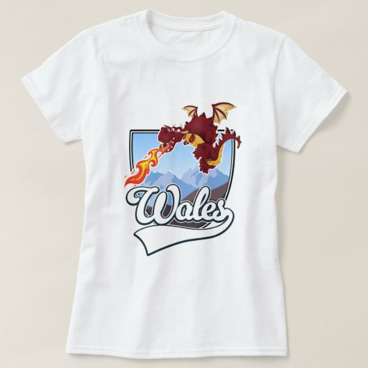 Wales Dragon Logo T-Shirt (Design vorne)