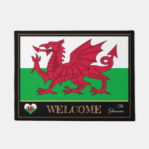 Wales Emblem, walisische Flag matten Cymru /sport Fußmatte