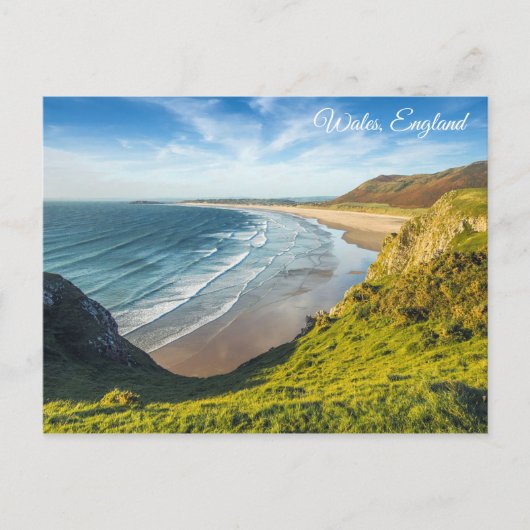 Wales England Beach Shoreline Postcard Keepake Postkarte (Vorderseite)