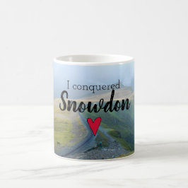 Wales eroberte Snowdon Landschaft Walisische Eisen Kaffeetasse