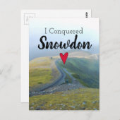 Wales eroberte Snowdon Landschaft Walisische Eisen Postkarte (Vorne/Hinten)