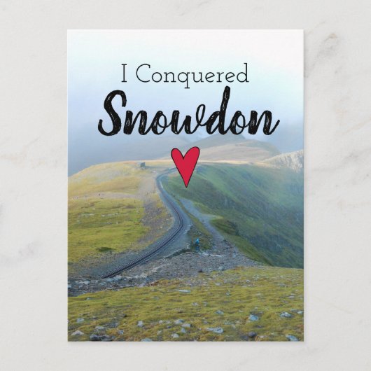 Wales eroberte Snowdon Landschaft Walisische Eisen Postkarte (Vorderseite)