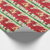 Wales Flag auf Brick Geschenkpapier (Ecke)