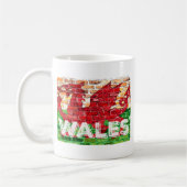 Wales Flag auf Brick Kaffeetasse (Links)