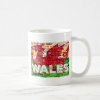 Wales Flag auf Brick