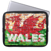 Wales Flag auf Brick Laptopschutzhülle (Vorderseite)