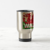 Wales Flag auf Brick Reisebecher (Mittel)