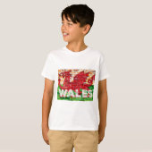 Wales Flag auf Brick T-Shirt (Vorne ganz)