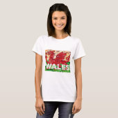 Wales Flag auf Brick T-Shirt (Vorne ganz)