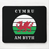 Wales Flag Cymru am Byth Stolz sein walisisch Mousepad (Vorne)