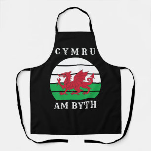 Wales Flag Cymru am Byth Stolz sein walisisch Schürze